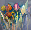 Tulpen mit Kreide